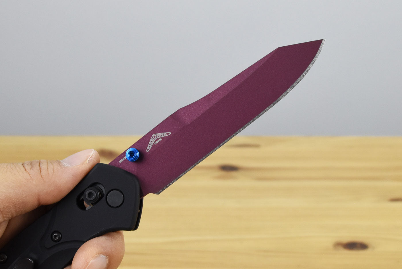 Benchmade 940CN-2504 Custom Osborne Folding Knife (Black Aluminum Handle)