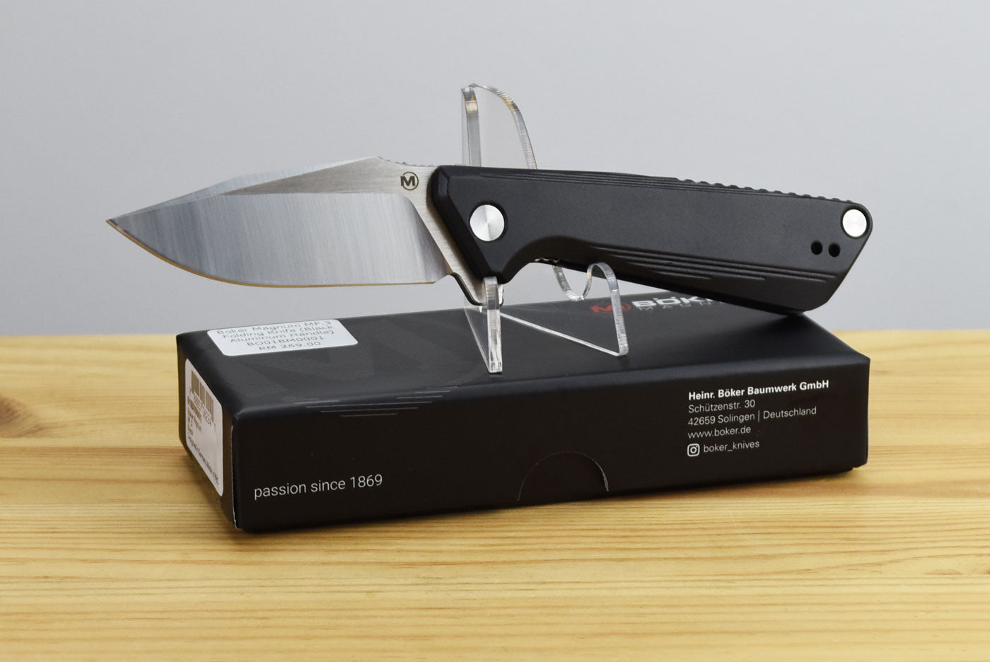 Boker Magnum MF.3 Folding Knife (Black Aluminum Handle)