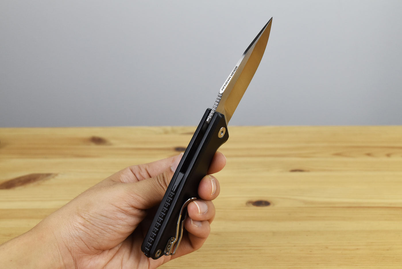 Boker Magnum MF.3 Folding Knife (Black Aluminum Handle)