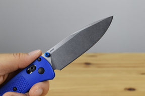 Benchmade 535 Bugout Folding Knife (Blue Grivory Handle)