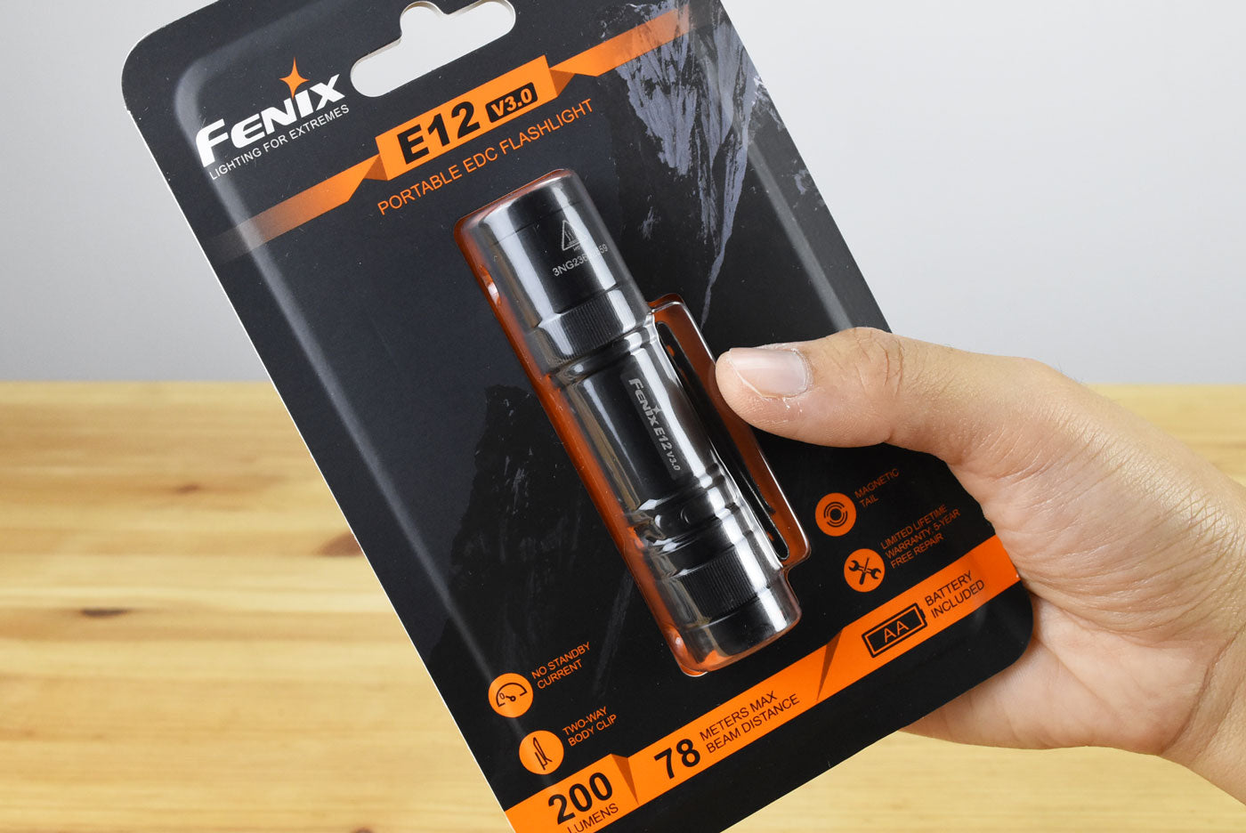 Fenix E12 V3.0 EDC Flashlight  (200 Lumens)