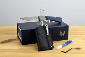 Benchmade 315 Successor Folding Knife (Crater Blue Aluminum Handle)