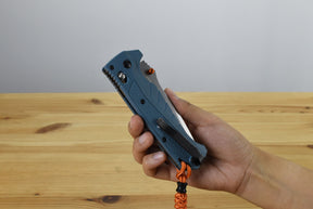 Benchmade 18060S Water Adira Folding Knife (Depth Blue Grivory Handle) (Serrated)