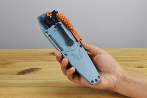Benchmade 18050 Water Intersect Pocket Fixed Blade (Depth Blue Santoprene Handle)