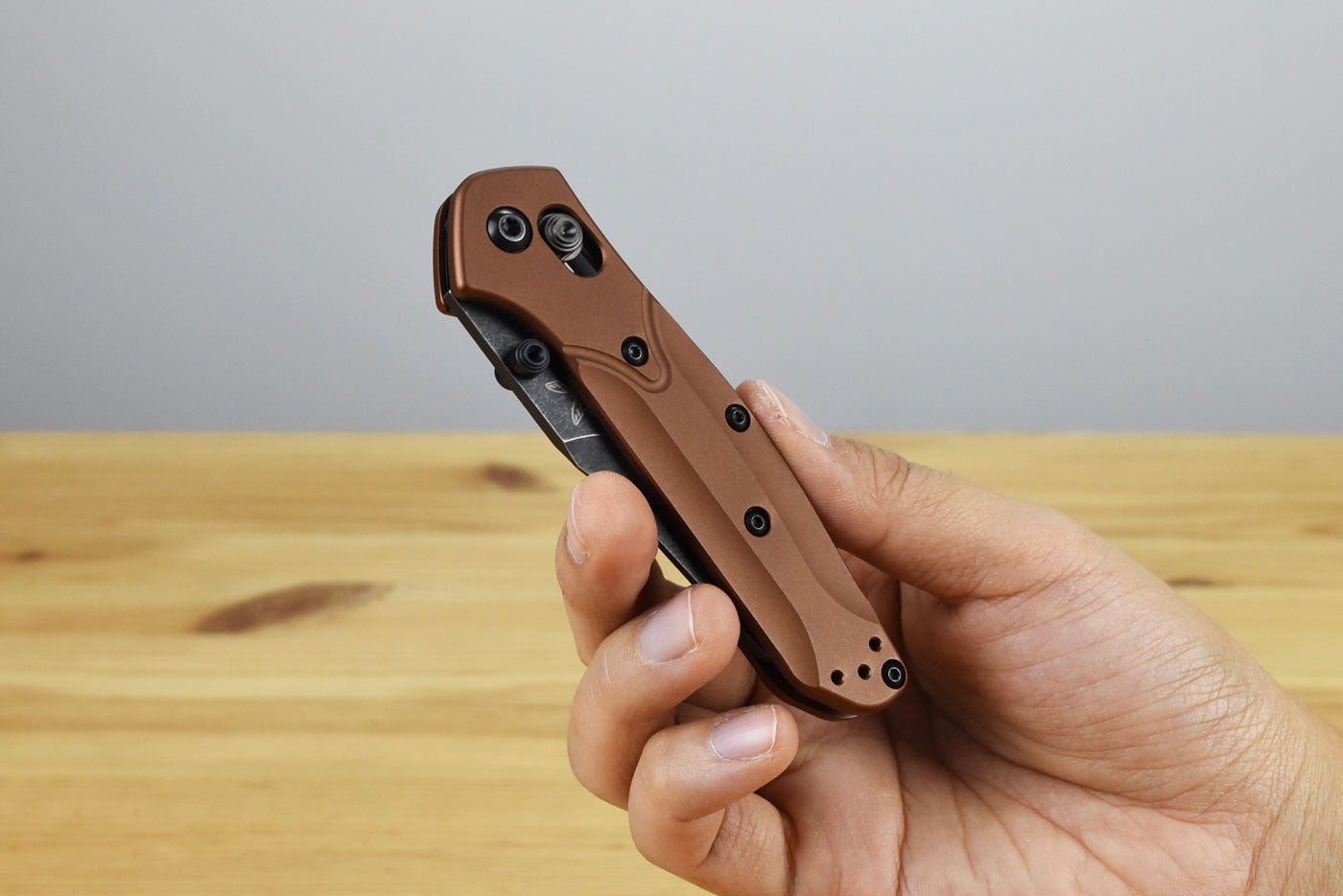 Benchmade 945BK-03 Mini Osborne Folding Knife (Burnt Copper Aluminum Handle)