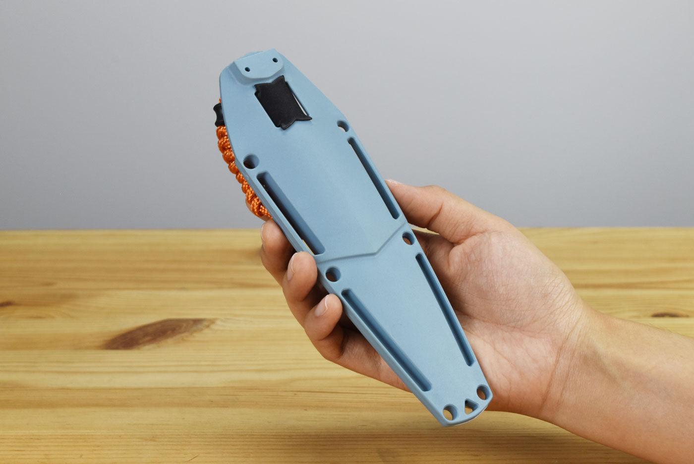 Benchmade 18050 Water Intersect Pocket Fixed Blade (Depth Blue Santoprene Handle)