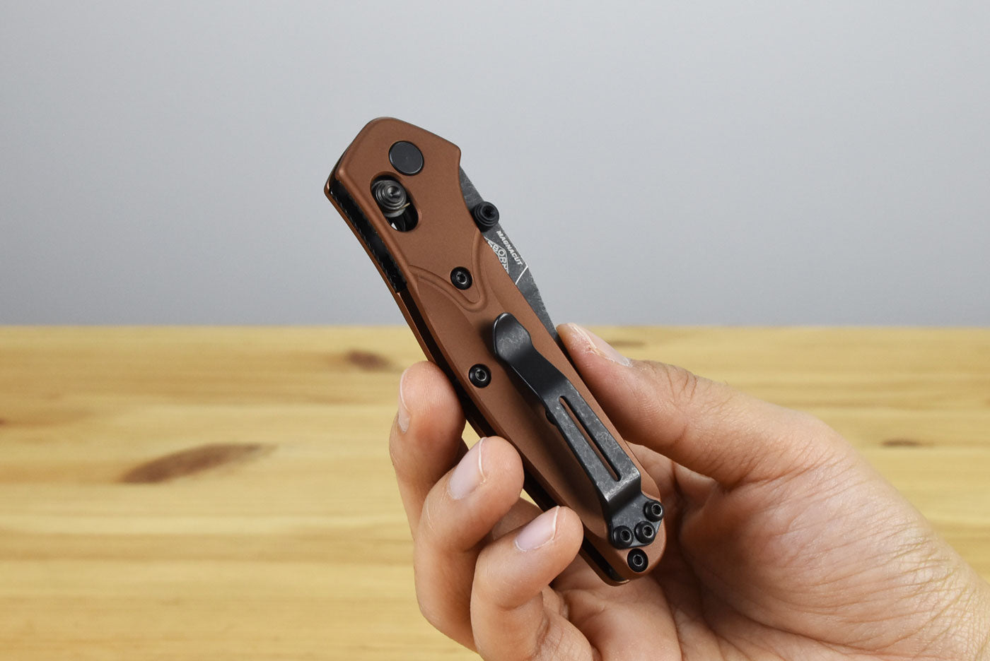 Benchmade 945BK-03 Mini Osborne Folding Knife (Burnt Copper Aluminum Handle)