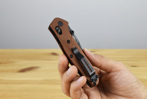 Benchmade 945BK-03 Mini Osborne Folding Knife (Burnt Copper Aluminum Handle)