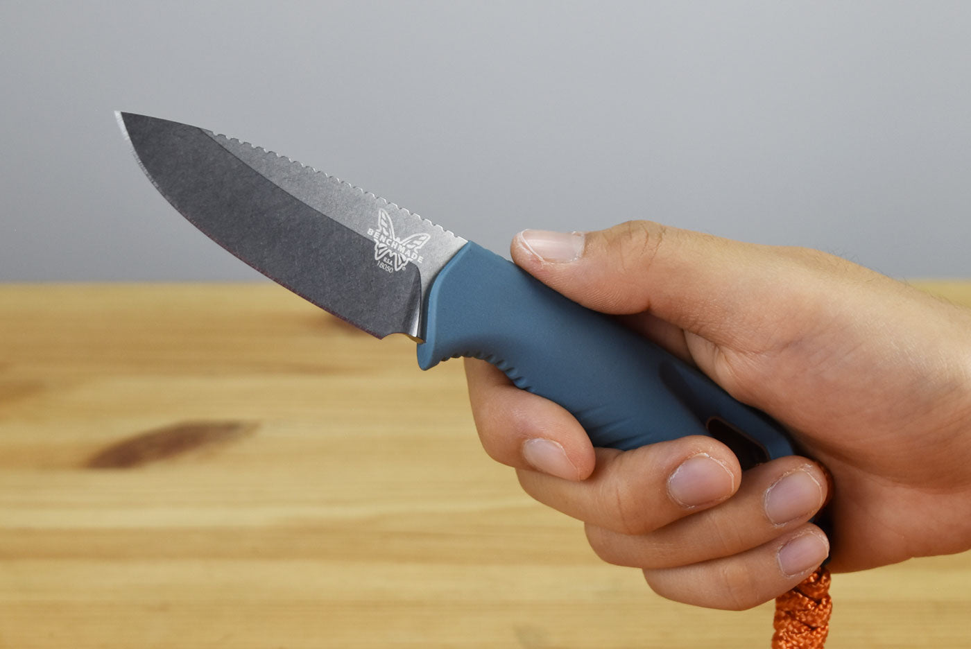 Benchmade 18050 Water Intersect Pocket Fixed Blade (Depth Blue Santoprene Handle)