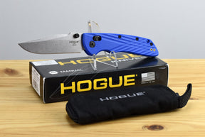 Hogue Deka MagnaCut Folding Knife (Blue Polymer Handle)
