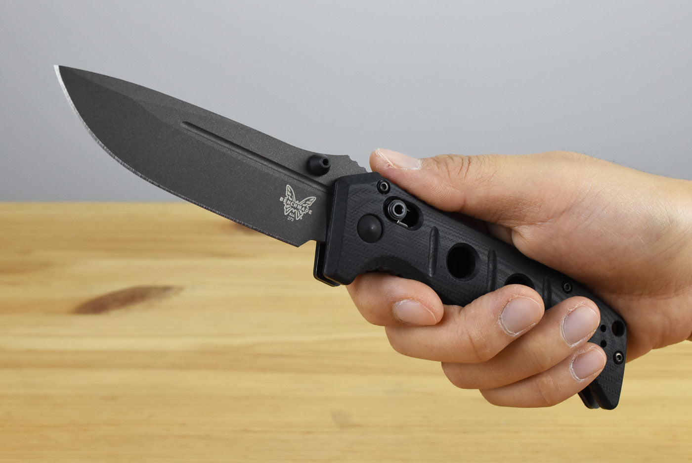 Benchmade 273GY-1 Mini Adamas Folding Knife (Black G10 Handle)