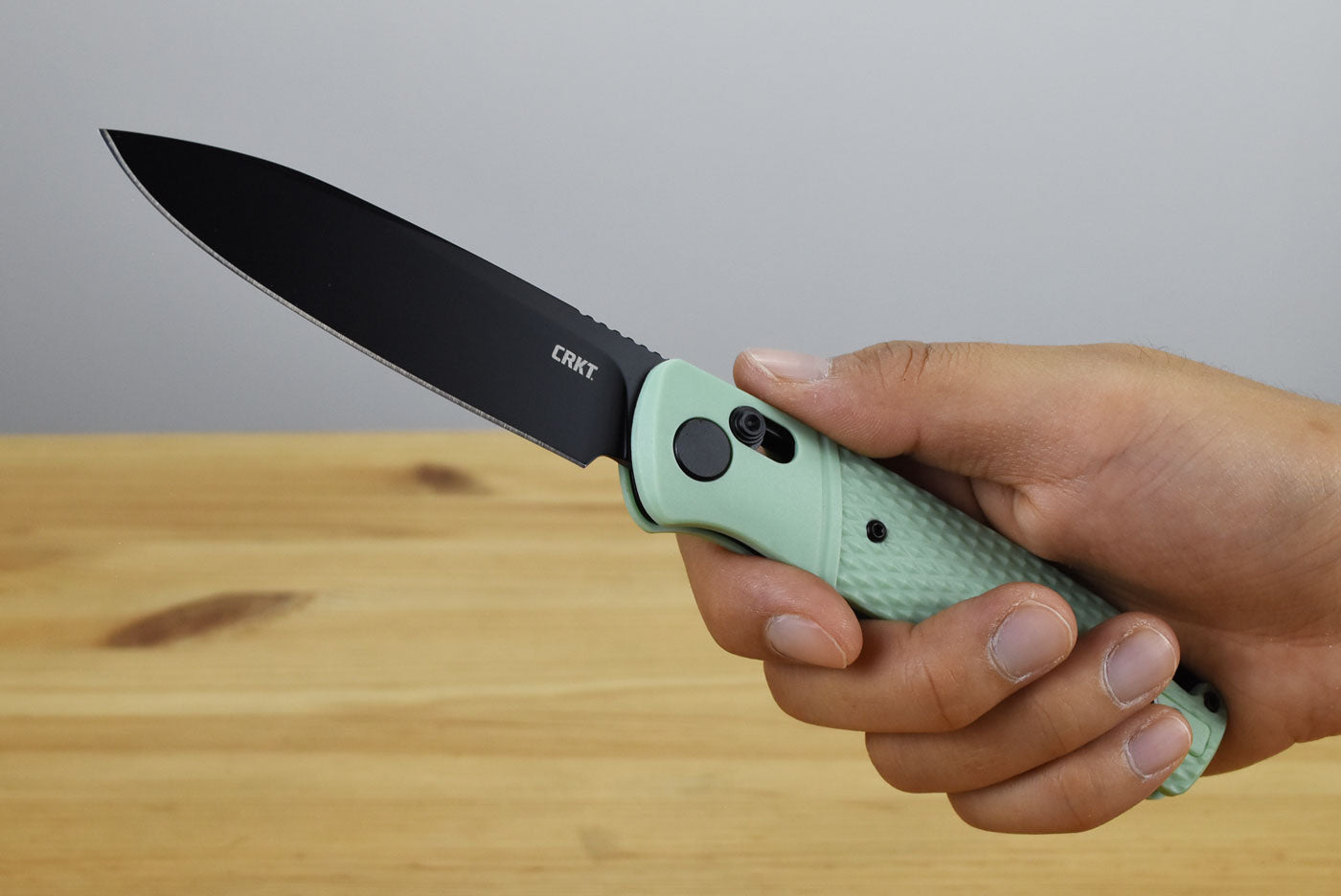CRKT K430BKP Counterpart Aqua Folding Knife (Aqua GRN Handle)
