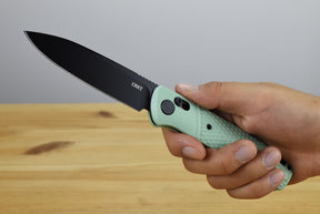 CRKT K430BKP Counterpart Aqua Folding Knife (Aqua GRN Handle)