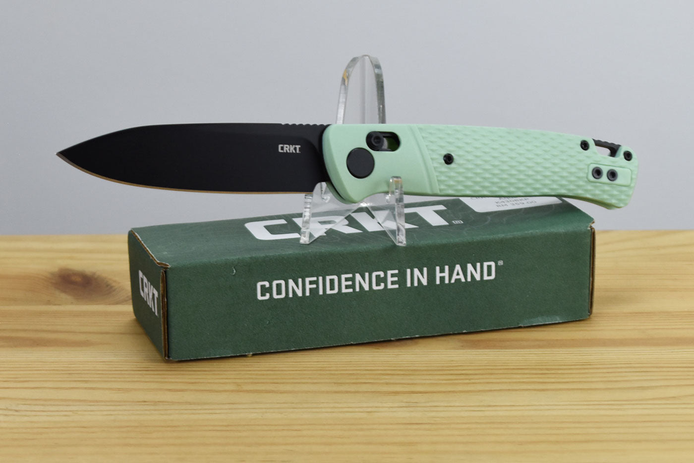 CRKT K430BKP Counterpart Aqua Folding Knife (Aqua GRN Handle)