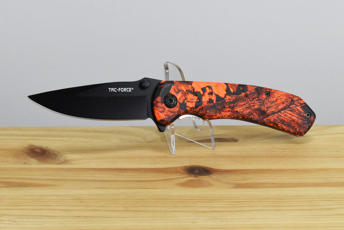 Tac Force 764 Assisted EDC Folding Knife (Red Camo Handle)