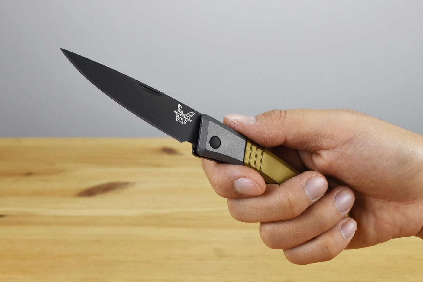 Benchmade 315BK-01 Successor Folding Knife (Burnt Brass Aluminum Handle)