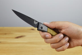 Benchmade 315BK-01 Successor Folding Knife (Burnt Brass Aluminum Handle)