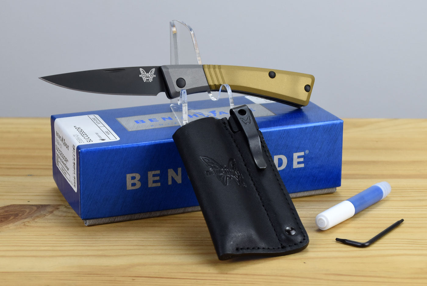 Benchmade 315BK-01 Successor Folding Knife (Burnt Brass Aluminum Handle)