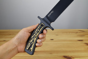 Cold Steel Drop Forged Bowie Fixed Blade (Faux Stag Handle)