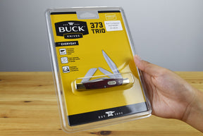 Buck 373 Trio Folder (Redwood Handle)
