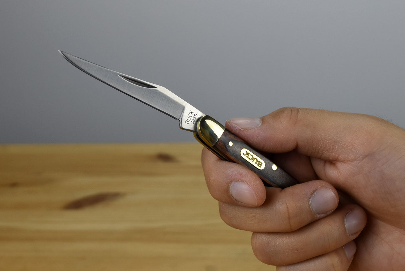 Buck 385 Toothpick Folder (Burlwood Handle)