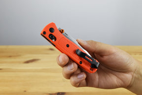 Benchmade 533 Mini Bugout Folding Knife (Orange Grivory Handle)