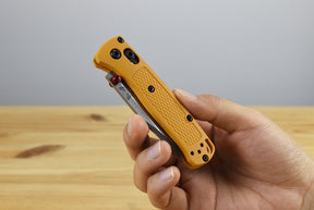 Benchmade 533-08 Mini Bugout Folding Knife (Daybreak Yellow Grivory Handle)