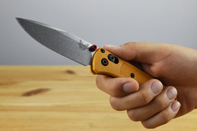 Benchmade 533-08 Mini Bugout Folding Knife (Daybreak Yellow Grivory Handle)
