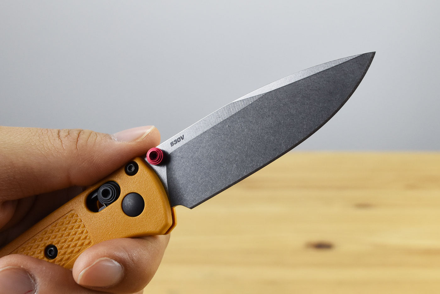 Benchmade 533-08 Mini Bugout Folding Knife (Daybreak Yellow Grivory Handle)