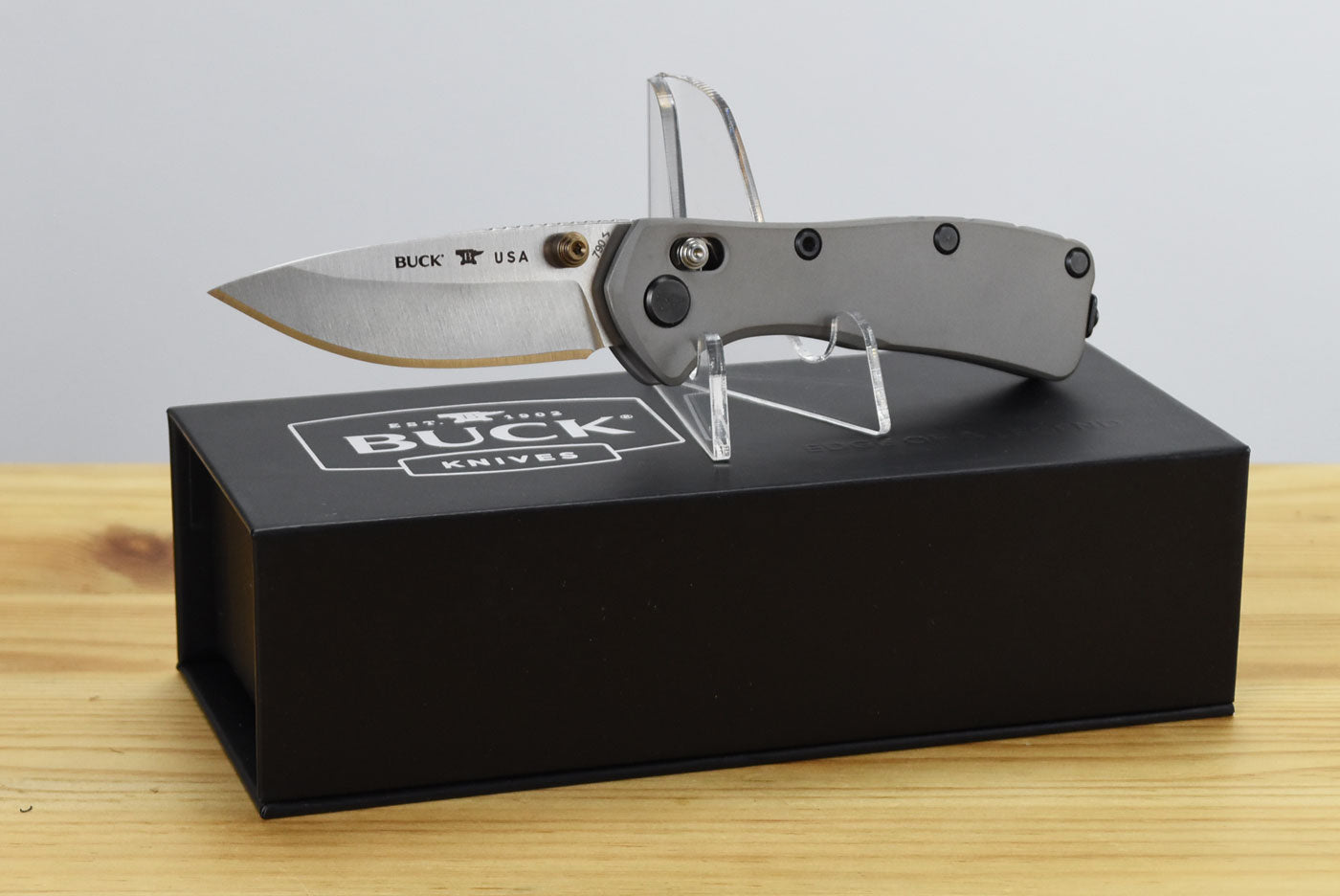 Buck 790 Mini Range Elite Folder (Gray Aluminum Handle)