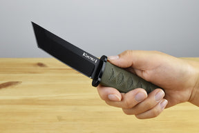 Cold Steel Kyoto I Tanto Black Fixed Blade (OD Green Handle)