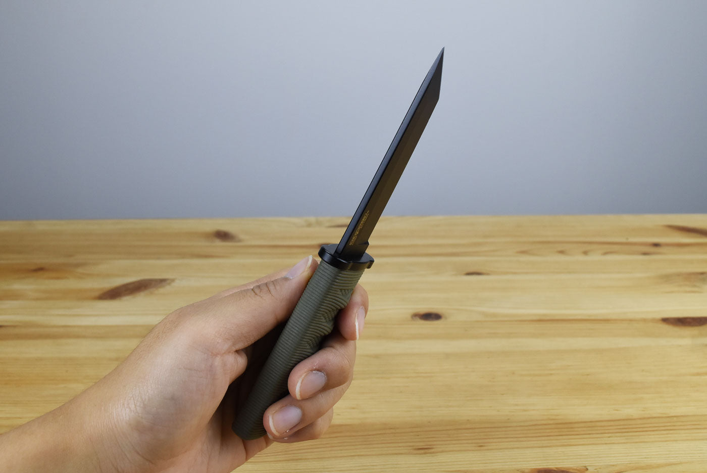 Cold Steel Kyoto I Tanto Black Fixed Blade (OD Green Handle)