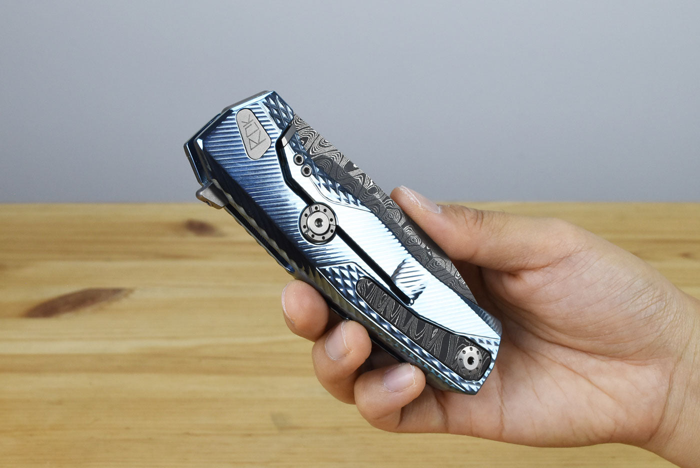 LionSteel ROK (Blue Titanium Handle)