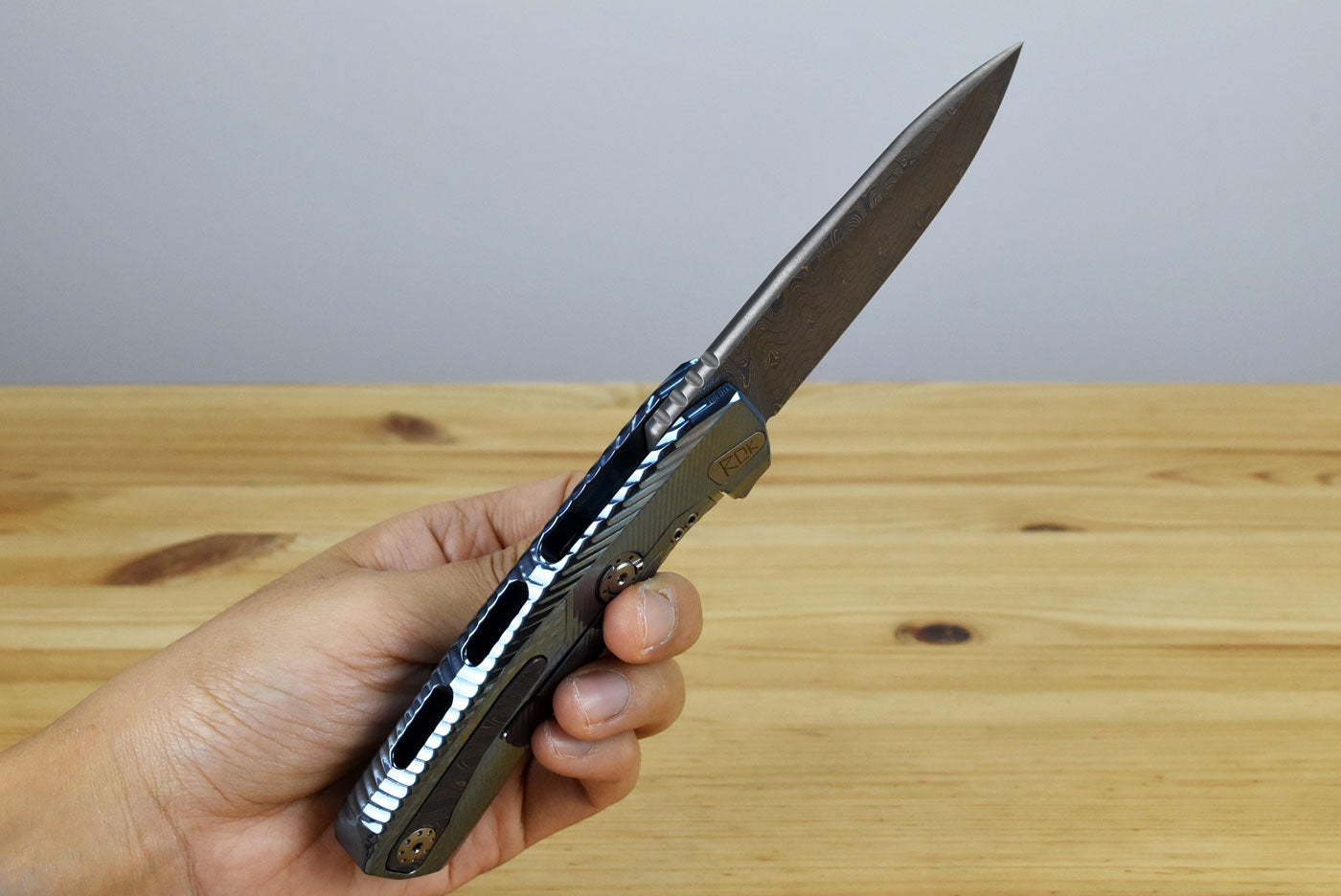 LionSteel ROK (Blue Titanium Handle)