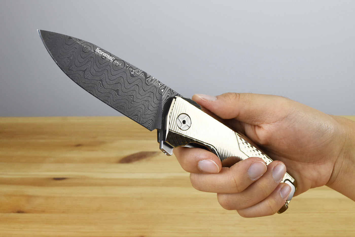 LionSteel ROK (Gold Titanium Handle)