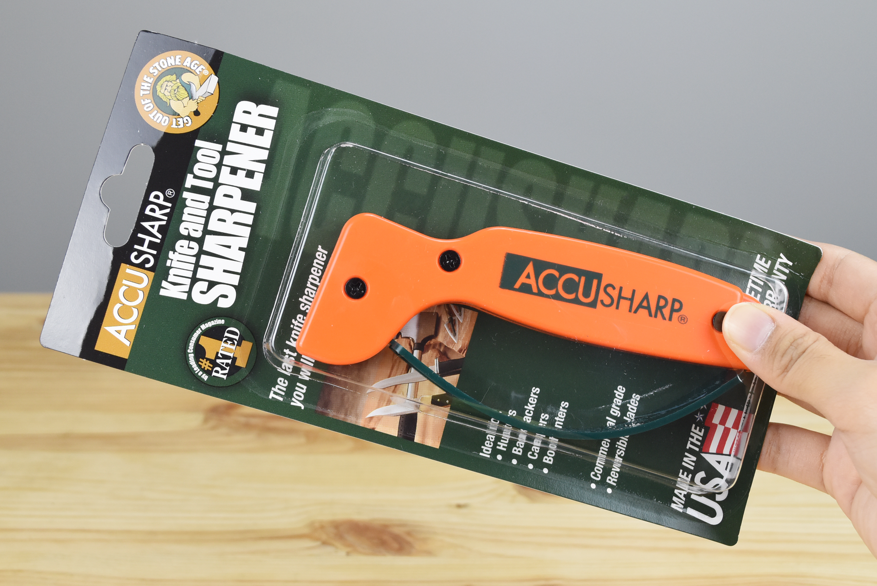AccuSharp Knife and Tool Sharpener Blaze Orange