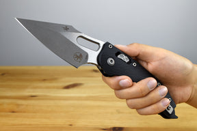 Microtech Stitch RAM-LOK™ S/E Folding Knife (Black G10 Handle)