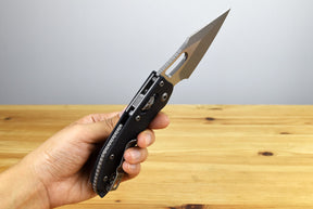 Microtech Stitch RAM-LOK™ S/E Folding Knife (Black G10 Handle)
