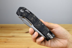 Microtech MSI Ram-Lok Tri Grip AP Tiger Folding Knife
