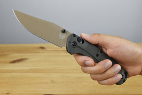Benchmade 15536TN-02 Taggedout Folding Knife (Deep Olive Grivory Handle)