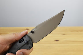 Benchmade 15536TN-02 Taggedout Folding Knife (Deep Olive Grivory Handle)