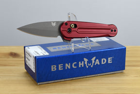 Benchmade 491GY-01 Lowden Folding Knife (Phoenix Red Aluminum Handle)