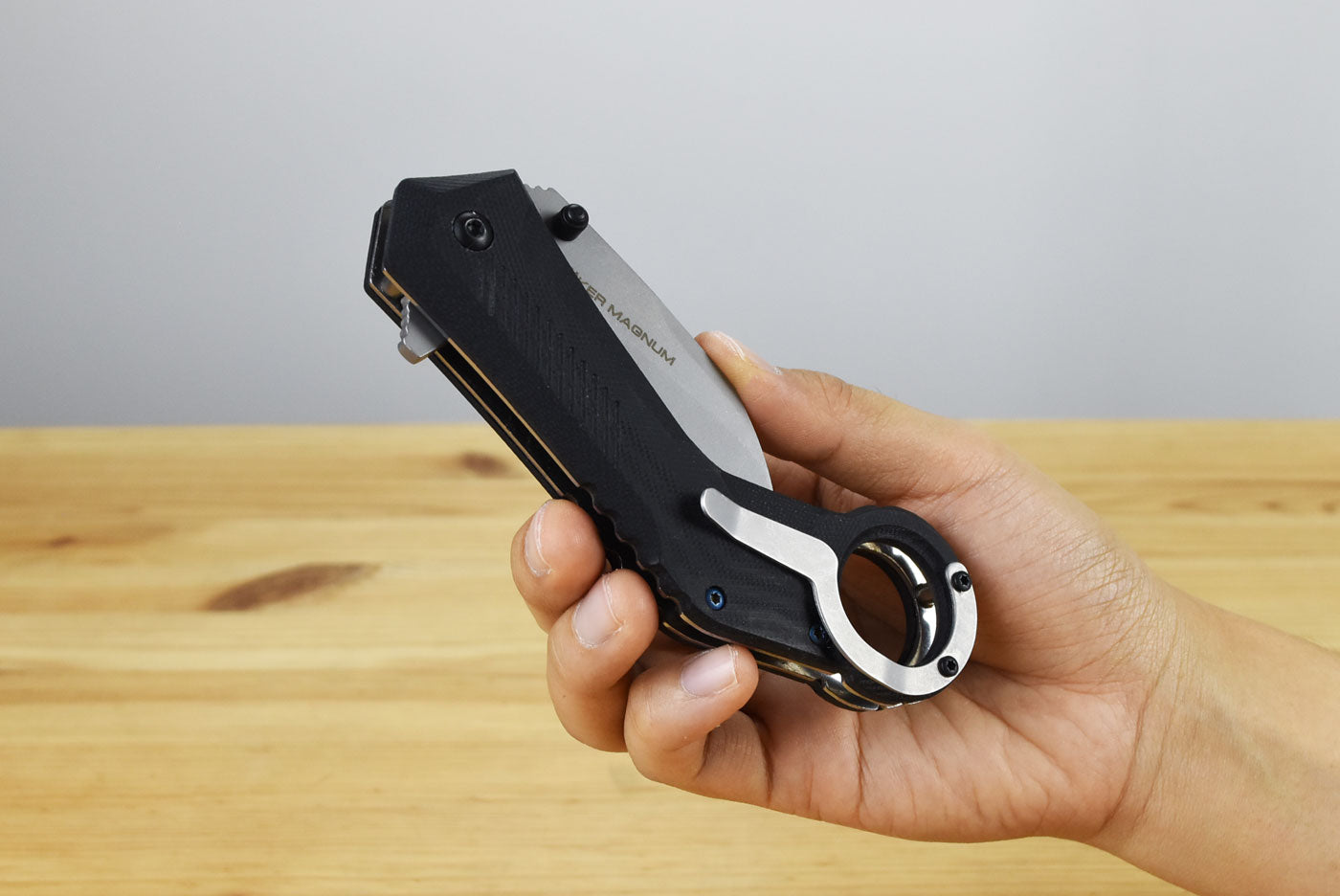 Boker Magnum Veloc Wharncliffe Assisted Folding Knife (Black G10 Handle)