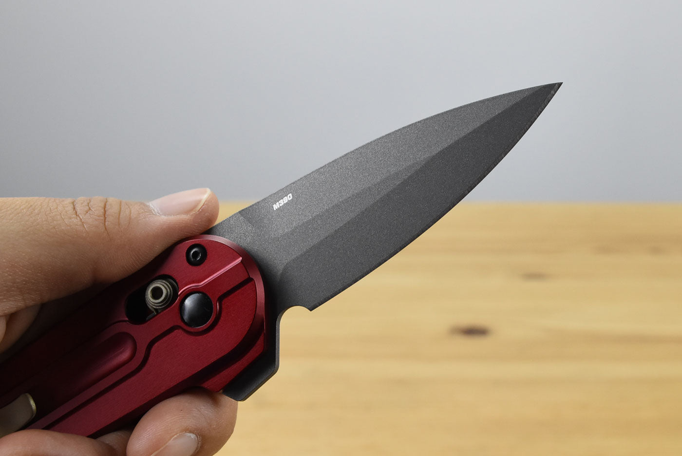 Benchmade 491GY-01 Lowden Folding Knife (Phoenix Red Aluminum Handle)