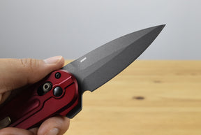 Benchmade 491GY-01 Lowden Folding Knife (Phoenix Red Aluminum Handle)