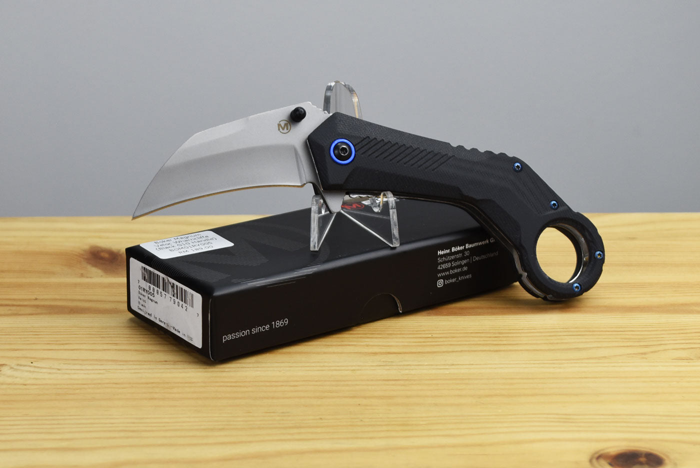 Boker Magnum Veloc Wharncliffe Assisted Folding Knife (Black G10 Handle)