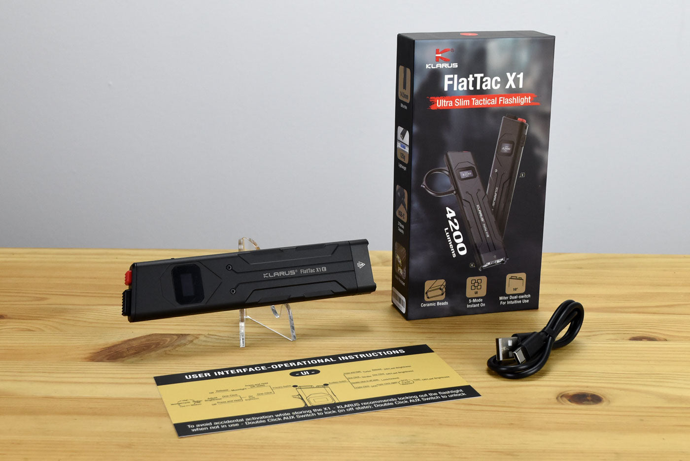 Klarus X1 Ultra Slim EDC Rechargeable Flashlight (4200 Lumens) (2 Versions)