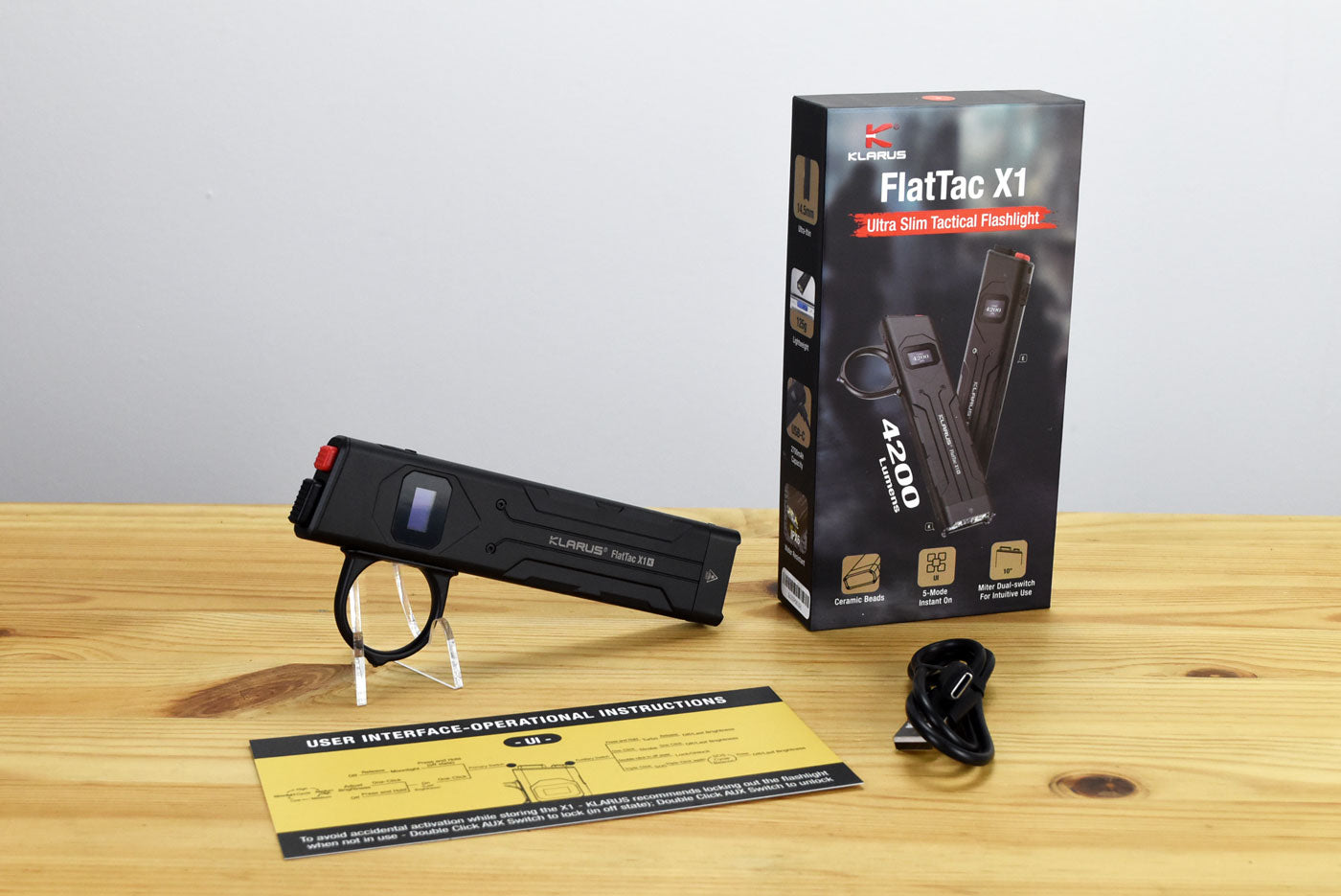 Klarus X1 Ultra Slim EDC Rechargeable Flashlight (4200 Lumens) (2 Versions)