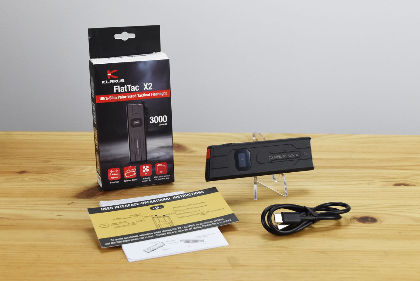 Klarus X2 EDC Ultra-Slim Rechargeable Flashlight (3000 Lumens)