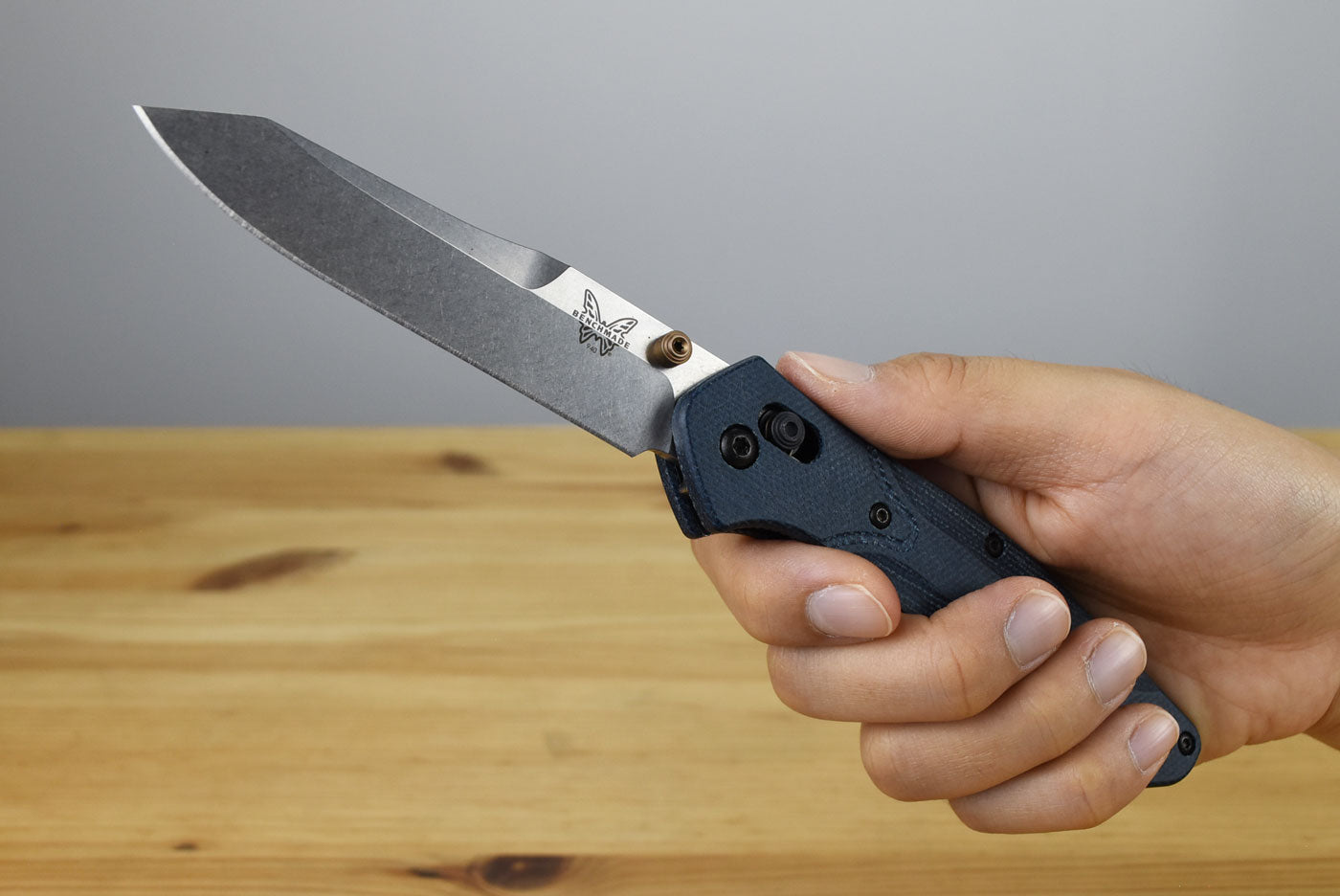 Benchmade 940-04 Osborne Folding Knife (Denim Micarta Handle)
